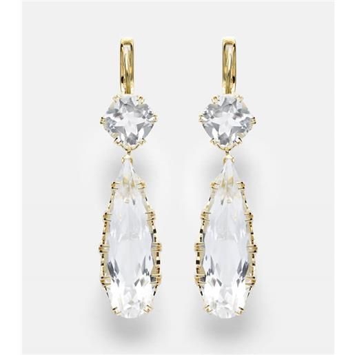 Ileana Makri orecchini in oro 18kt con topazio bianco