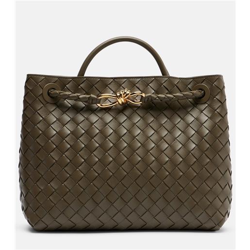 Bottega Veneta borsa andiamo medium in pelle intrecciato