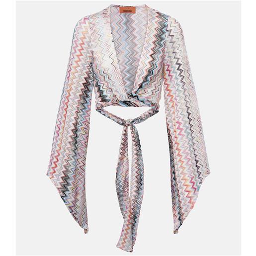 Missoni blusa cropped a zig-zag