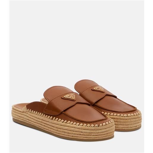 Prada mules espadrillas in pelle