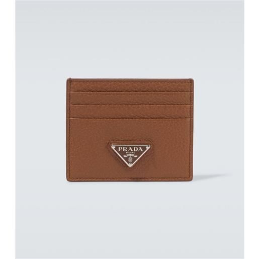Prada portacarte in pelle con logo