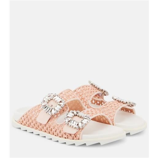Roger Vivier sandali slidy viv con cristalli