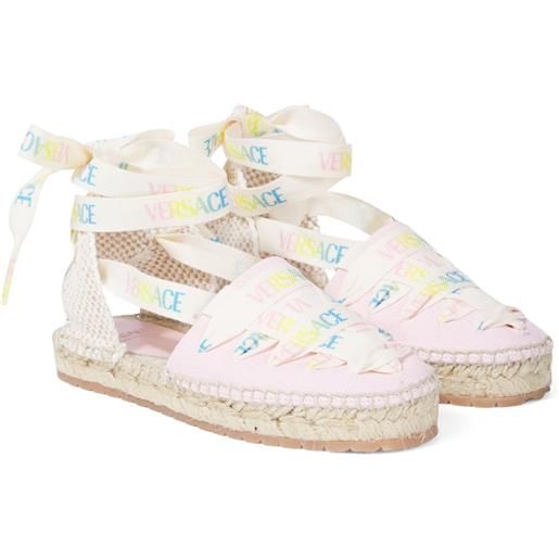 Versace Kids espadrillas in canvas con logo