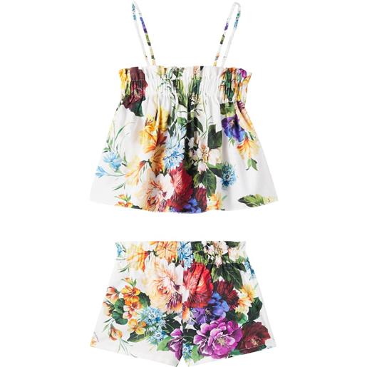 Dolce&Gabbana Kids top e shorts in popeline di cotone