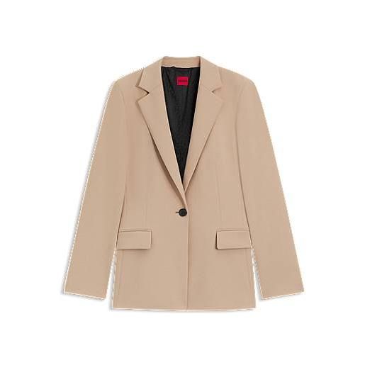 HUGO blazer regular fit in tessuto elasticizzato, beige