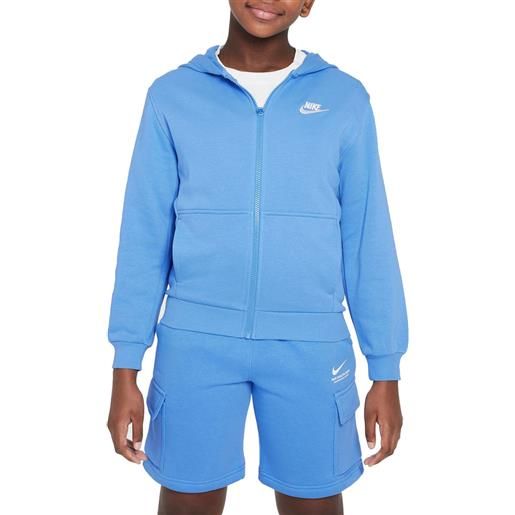 NIKE felpa c/capp fz club garzata bambina