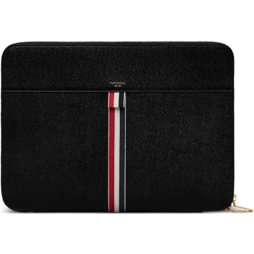 Thom Browne portacarte in pelle - nero