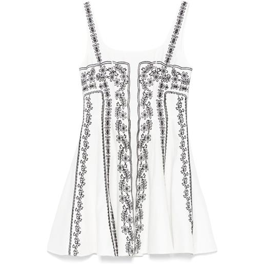 Maje abito corto con ricamo - bianco