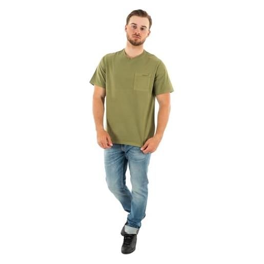 Levi's easy pocket - maglietta da uomo casual, loden green tintura per indumenti - verde, m