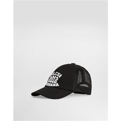 Dolce & Gabbana cappello da baseball in twill e rete con ricamo
