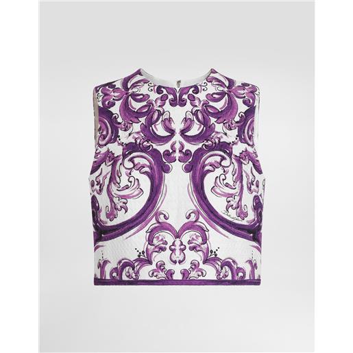 Dolce & Gabbana top stampa maiolica