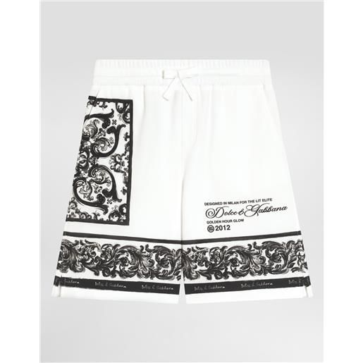 Dolce & Gabbana bermuda in doppio piquet stampa maiolica