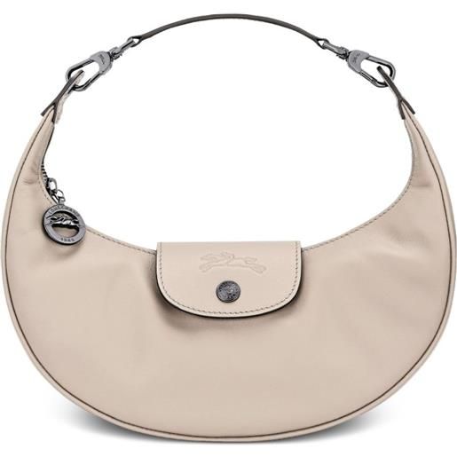 Longchamp borsa a spalla le pilage in pelle - rosa