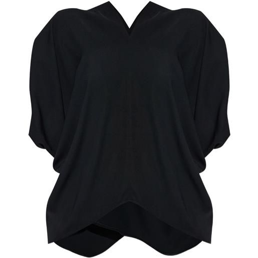 MM6 Maison Margiela blusa con scollo a v - nero