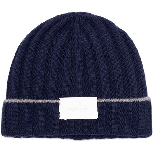 Brunello Cucinelli cashmere rib knit beanie