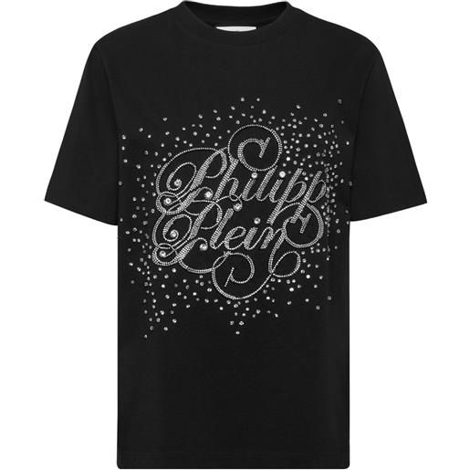 Philipp Plein t-shirt con strass - nero