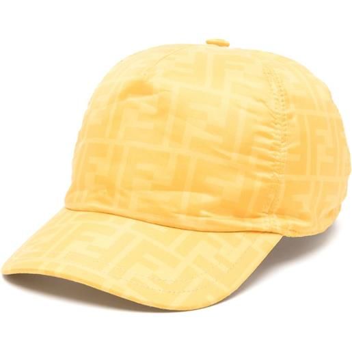 Fendi Kids cappello da baseball con motivo ff - giallo