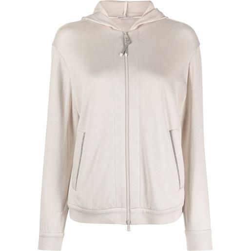 Brunello Cucinelli cappotto con cappuccio - toni neutri