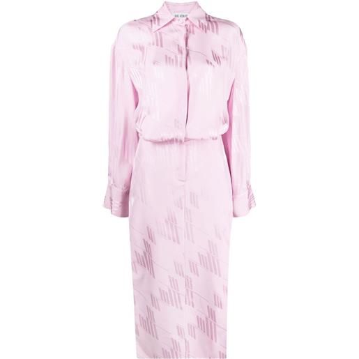 The Attico chemisier con logo jacquard - rosa