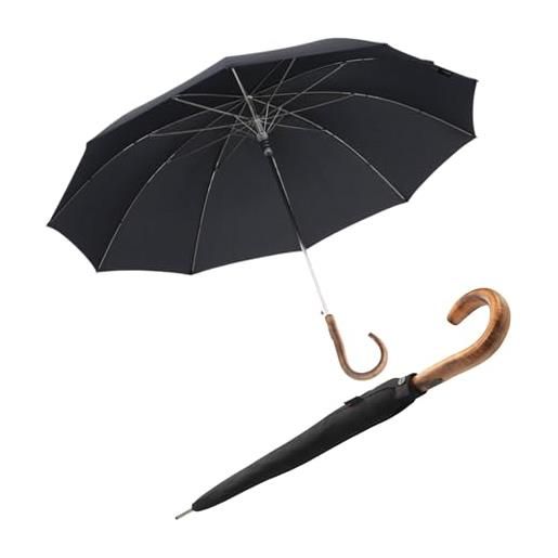 Knirps ombrello Knirps stock umbrella s. 770 long automatico nero - automatico - manico in legno made in germany - impermeabile - nero