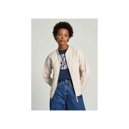 Pepe Jeans per donna. [pl402427] bomber bianco abi, casual, poliestere, sostenibile