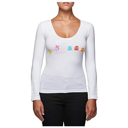 SENSI' maglia donna scollo ampio manica lunga morbida microfibra senza cuciture seamless made in italy