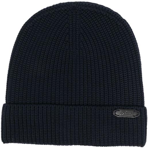 Brioni berretto con applicazione - blu