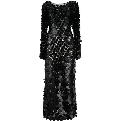 In The Mood For Love abito lungo con paillettes patmos - nero