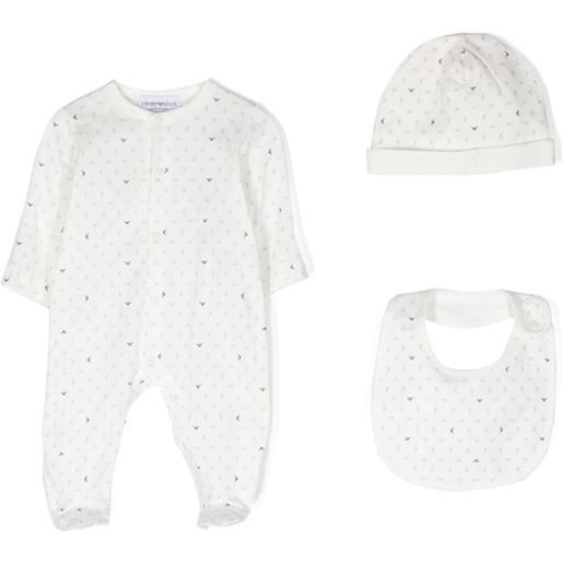 Emporio Armani Kids set neonato con stampa - bianco