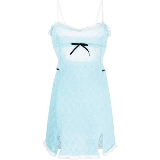 CORMIO abito semi trasparente - blu