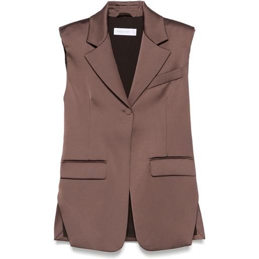 Patrizia Pepe gilet in raso - marrone