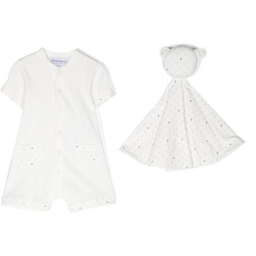 Emporio Armani Kids tutina a maniche corte - bianco