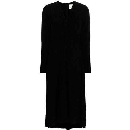 ISABEL MARANT abito midi con scollo a v - nero