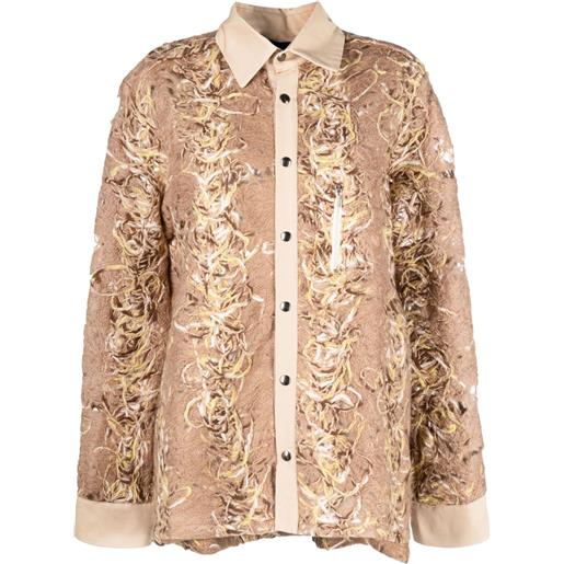 VITELLI camicia con effetto vissuto - toni neutri