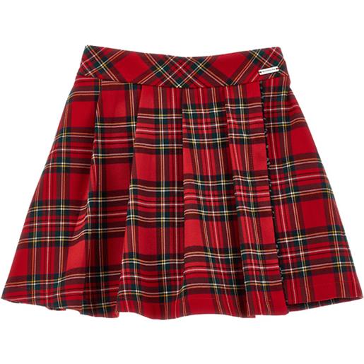 Monnalisa gonna pantalone scozzese a pieghe