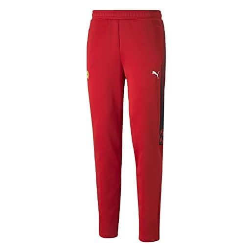 PUMA men's standard ferrari race t7 track pants, rosso corsa, x-large