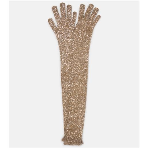 Brunello Cucinelli guanti con paillettes