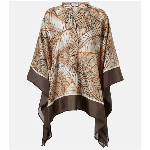 Brunello Cucinelli camicia in seta con stampa