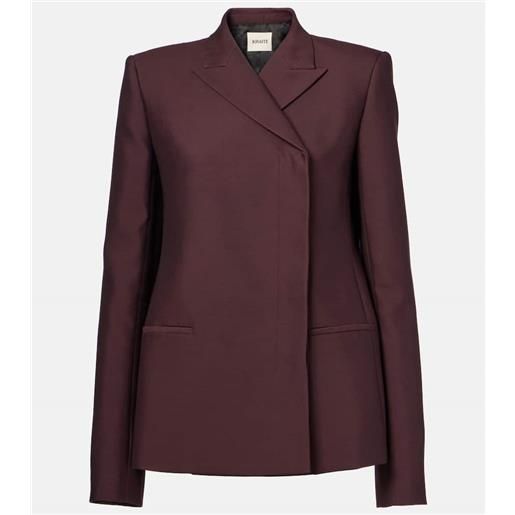 Khaite blazer silvannah in lana e seta