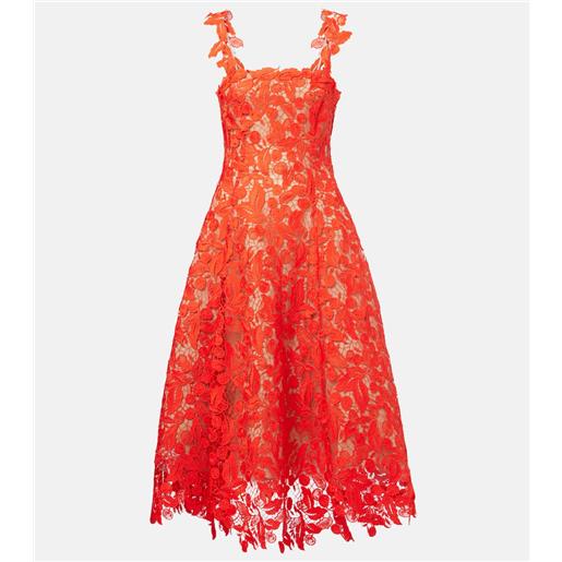 Oscar de la Renta abito midi in pizzo guipure