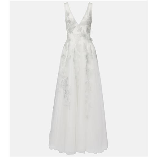 Costarellos bridal - abito lungo in tulle ricamato