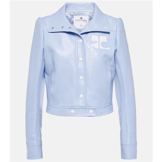 Courreges courrã¨ges giacca cropped reedition in vinile