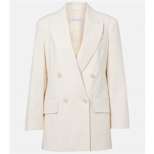 Max Mara blazer doppiopetto suez in misto cotone