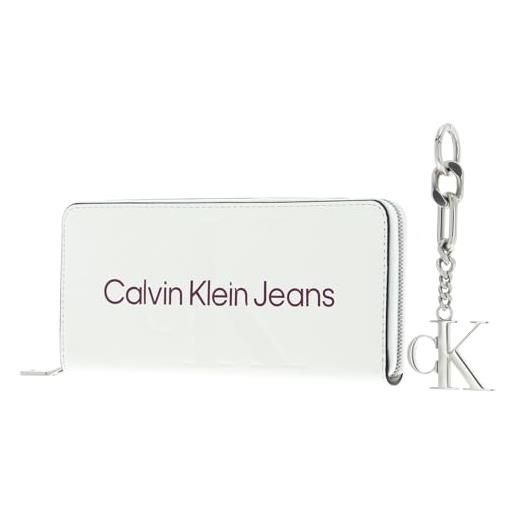 Calvin Klein ckj giftpack slg zip around and keyfob ivory