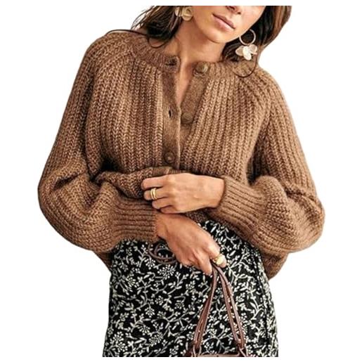 Cardigan Donna Leggero Con Bottoni - Giacca Aperta In Maglia Di Viscosa Per Tutte Le Stagioni