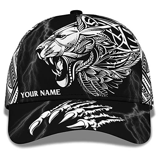 831 donna uomini berretto da baseball trucker cappellino regolabile cappellino visiera ruggito di leone stampato personalizzabile - animale tribale estivo per amanti degli animali selvatici con graffio