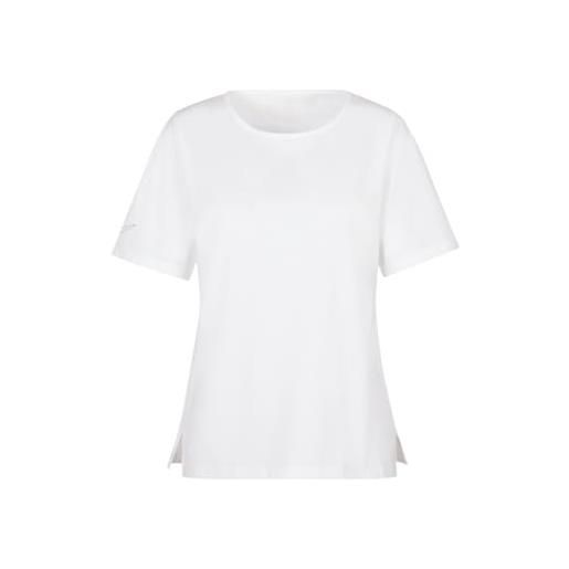 Trigema damen t-shirt mit swarovski kristallen 537211, bianco (weiss 001), xxl donna