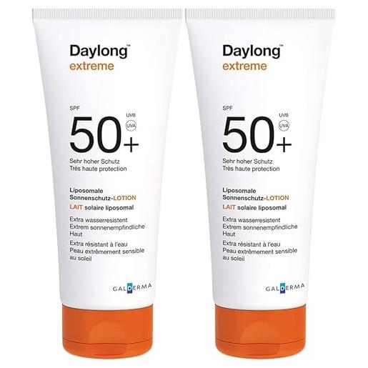 PARAVOSTRA daylong | latte estremo spf 50+ | protezione molto alta | formula liposomiale ad alta tolleranza | consistenza del latte non grassa e non appiccicosa | estremamente resistente all'acqua | senza profum
