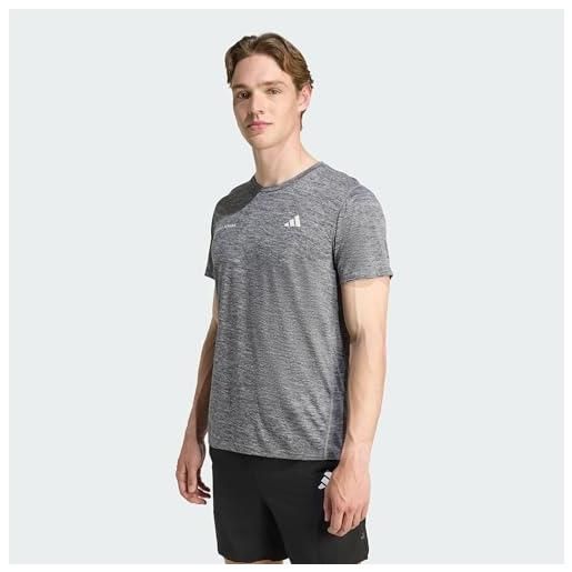 Adidas uomo own the run melange t-shirt, black/grey three mel, s