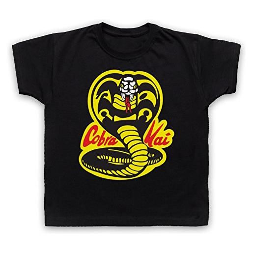 My Icon Art & Clothing karate cobra kai dojo logo sports film - maglietta da bambino nero 9-11 anni
